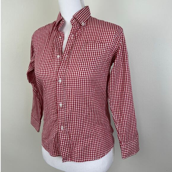 Oscar de la Renta Other - Oscar De La Renta Red White Plaid Boys Long Sleeve Button Down Shirt 8Y